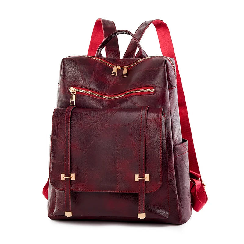 Leather Concealed Carry Backpack Purse The Store Bags Red 