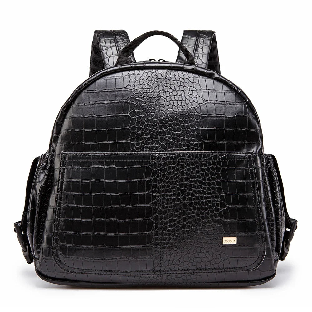 Vegan Leather Diaper Bag Backpack