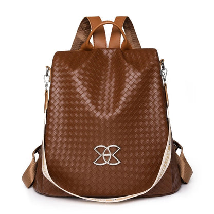 Braided Leather Backpack The Store Bags Brown 