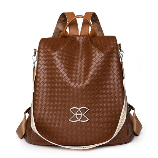 Braided Leather Backpack The Store Bags Brown 