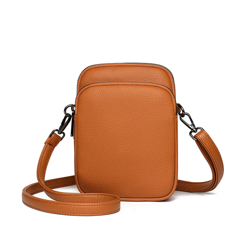 Pebble Leather Phone Crossbody Wallet The Store Bags Yellow Brown 