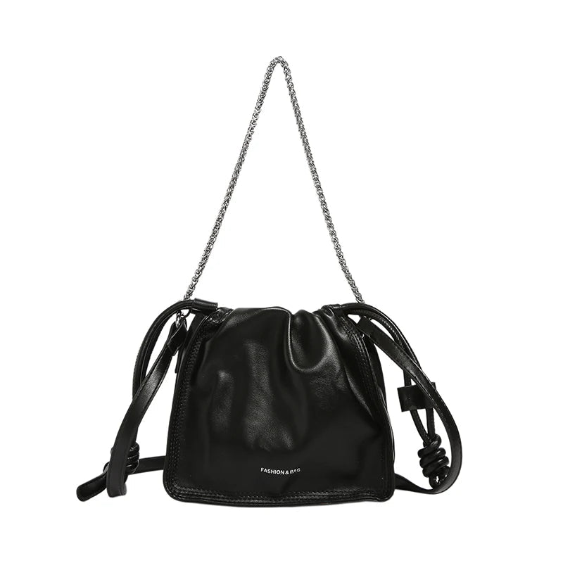 Bucket Bag With Chain Handle The Store Bags black 