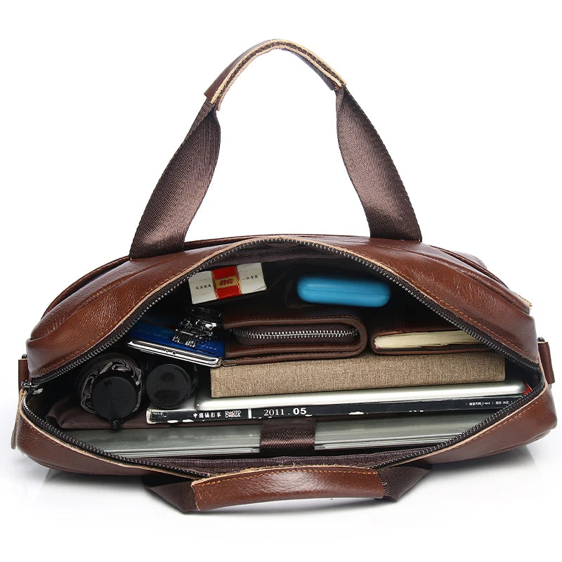 15.6 inch Laptop Bag Brown Leather