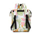 Floral Print Backpack Diaper Bag