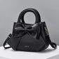 Leather Bag With Bow On Front The Store Bags Black 