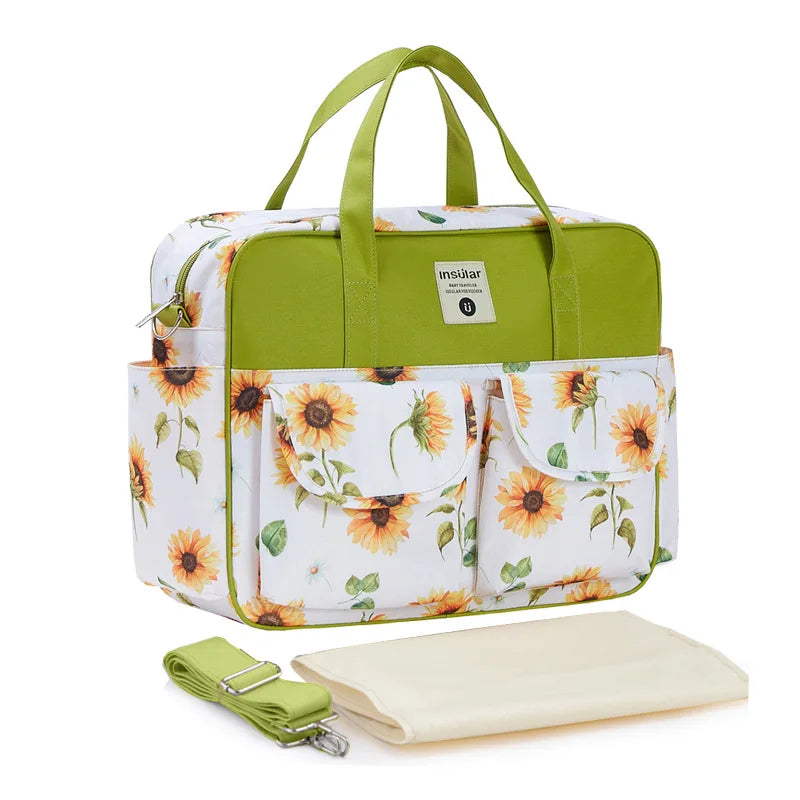 Floral Diaper Bag Tote