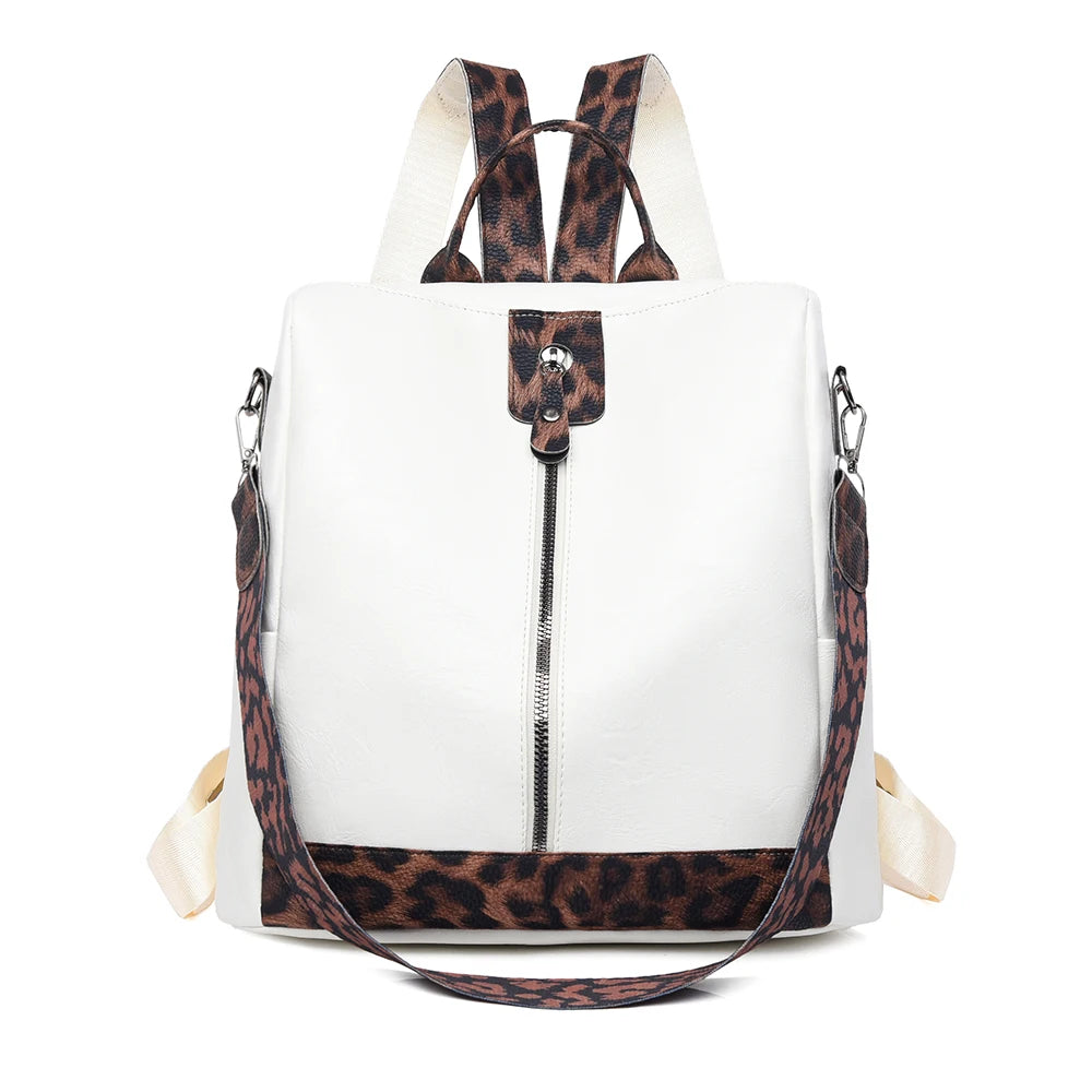 Leopard Backpack Purse