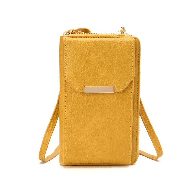 Leather Clutch Wallet With Phone Pocket The Store Bags Yellow 