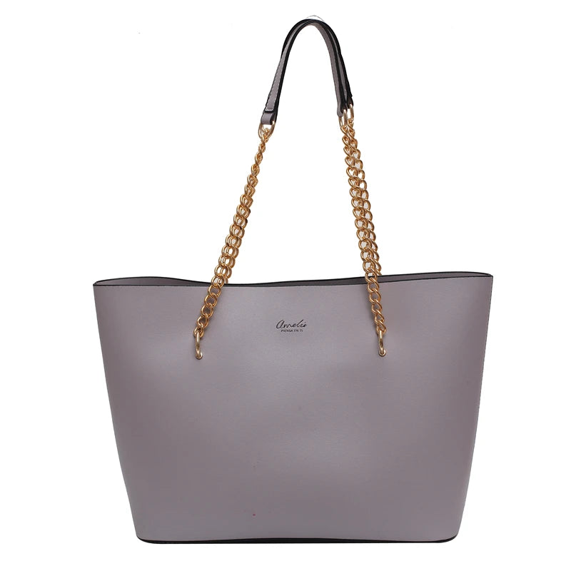 Chain Handle Tote The Store Bags Gray 