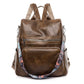 Faux Leather Laptop Backpack Women's