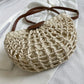 Bolso De Paja De Cuero