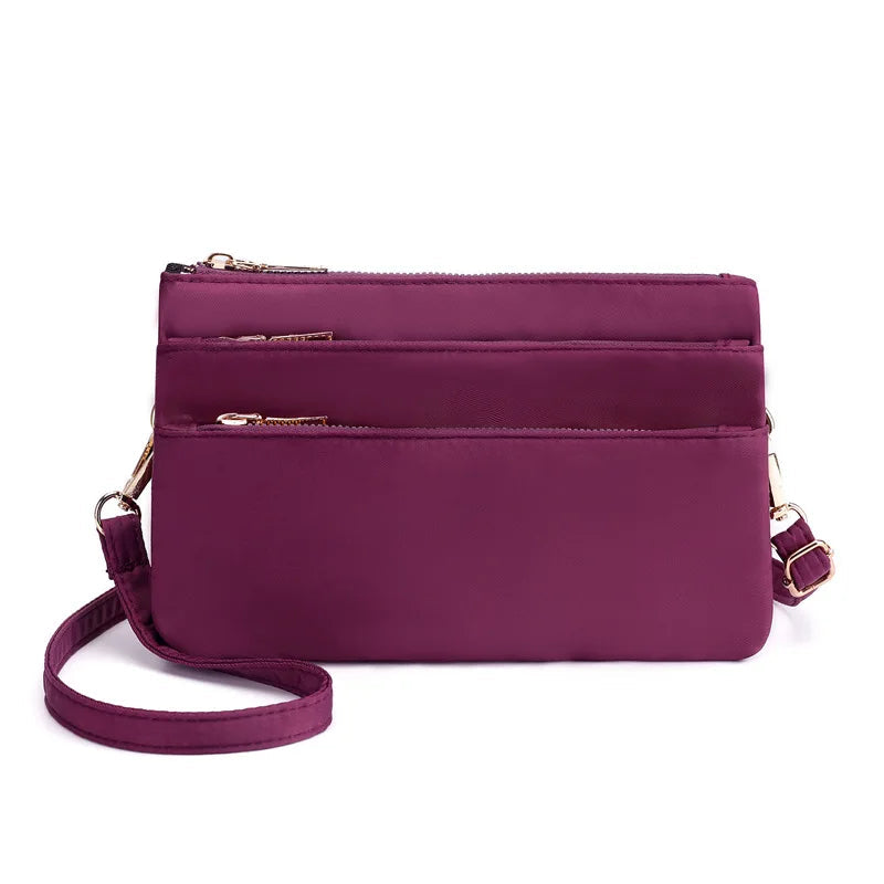 Double Zip Crossbody Purse The Store Bags B Purple 