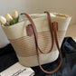 Large Straw Summer Handbag