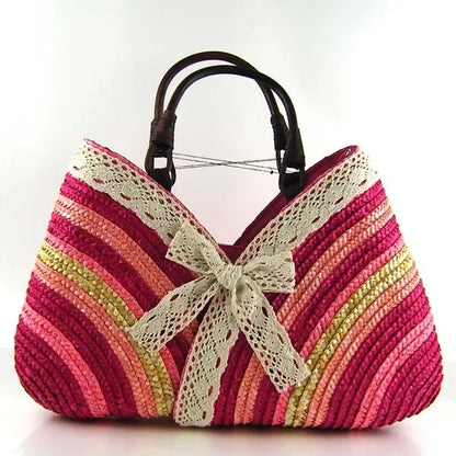 Bolso de paja bohemio