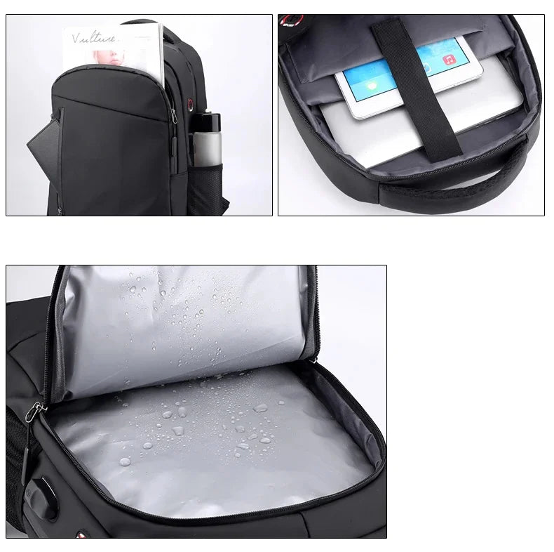 Travel Backpack For Men USB Side Pocket RFID Laptop The Store Bags 