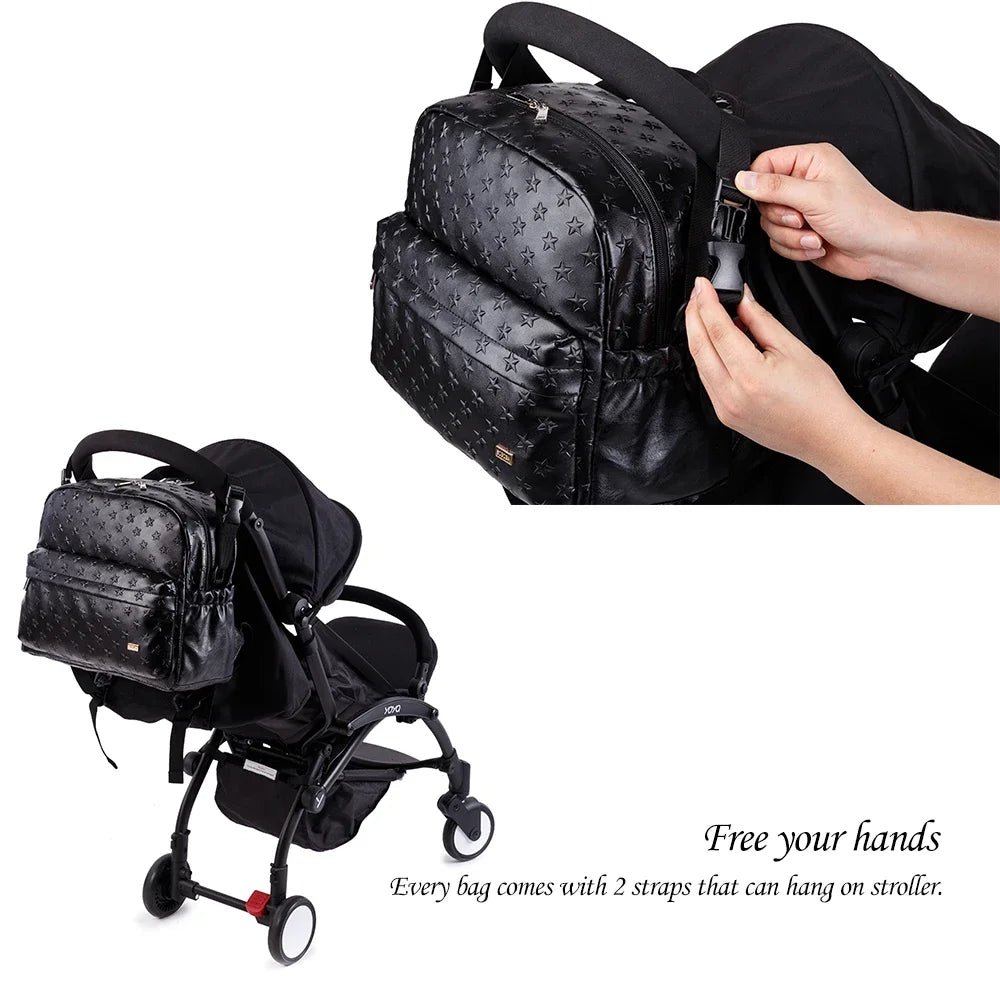 Diaper Bag Vegan Leather