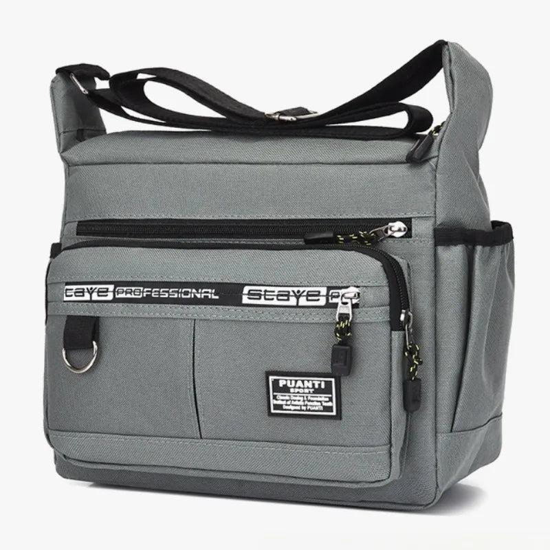 Messenger bag with water bottle pocket on sale