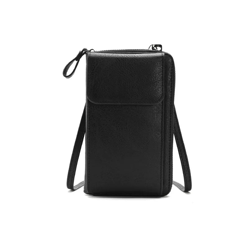 Leather Clutch Wallet With Phone Pocket The Store Bags black 