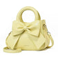 Leather Bag With Bow On Front The Store Bags Yellow 