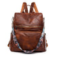 Faux Leather Laptop Backpack Women's