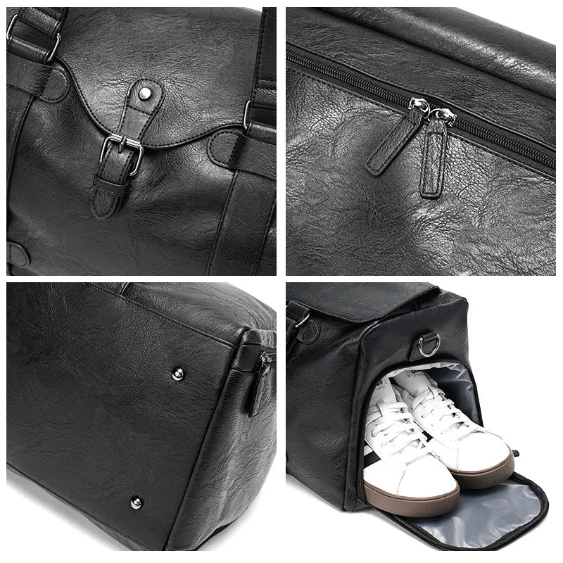 Leather Weekender Bag With Shoe Compartment The Store Bags 