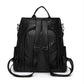 Leather Anti Theft Backpack Women