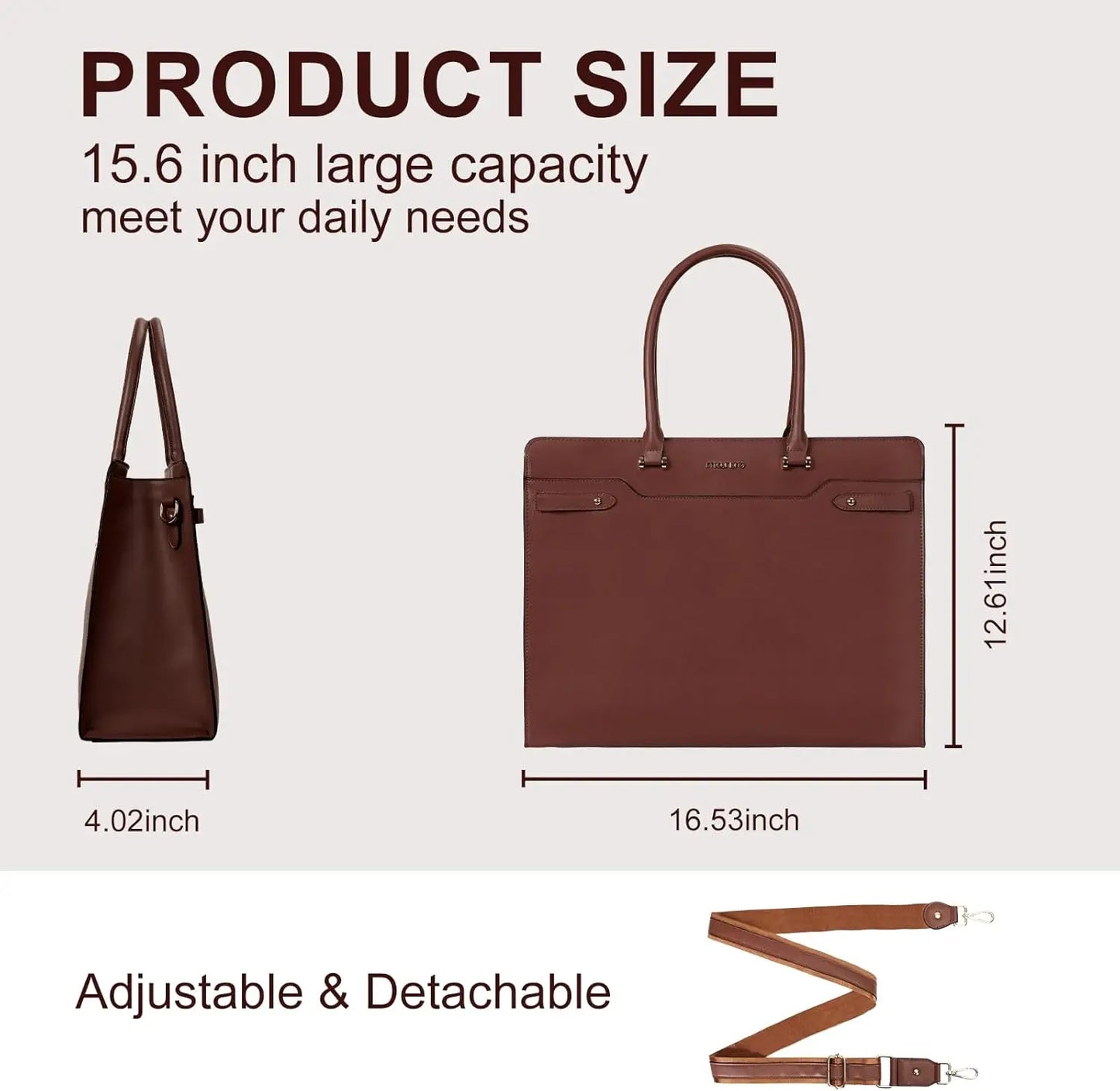 Bolso tote de piel
