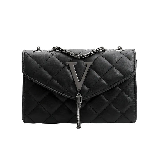 Quilted Flap Chain Shoulder Bag