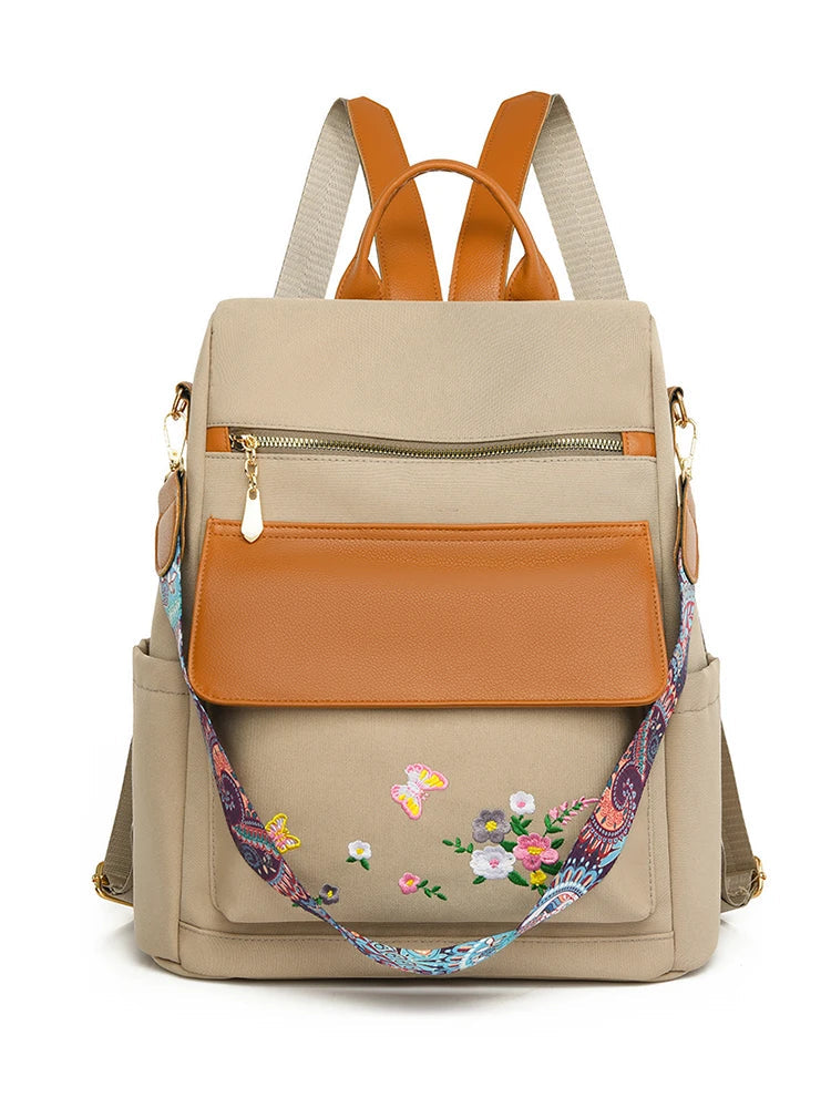 Backpack With Pocket Against Back The Store Bags Khaki 