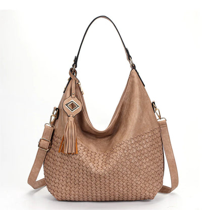 Leather Weave Bag The Store Bags Khaki 