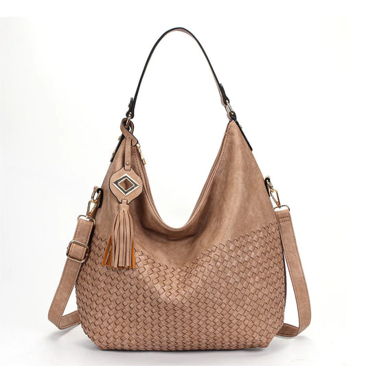 Leather Weave Bag The Store Bags Khaki 