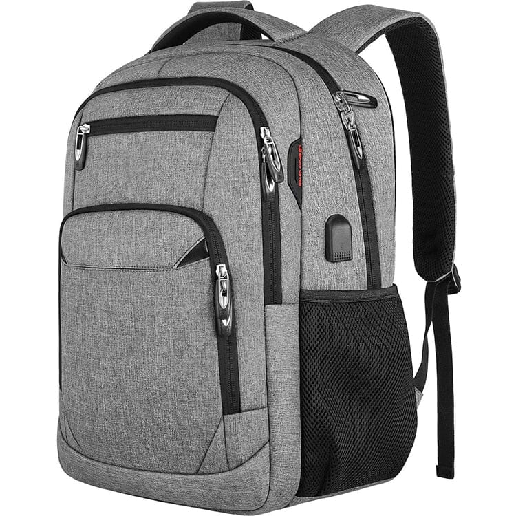 Multi-space Men's Travel Laptop Backpack With USB The Store Bags Hot Grey 