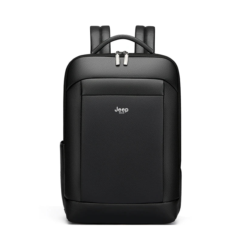 PU Leather Backpack With USB Charger The Store Bags black 