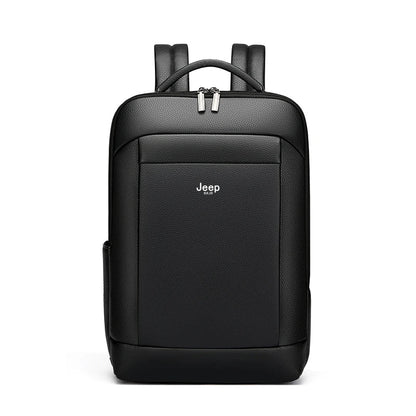 PU Leather Backpack With USB Charger The Store Bags black 