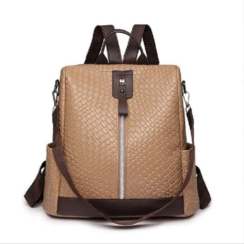 3 Way Leather Backpack Purse Anti Theft