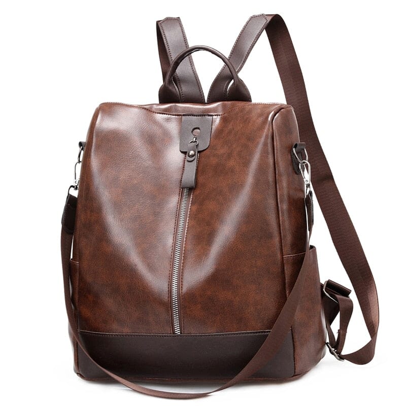 Anti Theft Backpack Purse Leather The Store Bags Dark Brown 