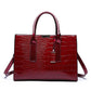 Leather Croc Tote Bag The Store Bags Wine Red 