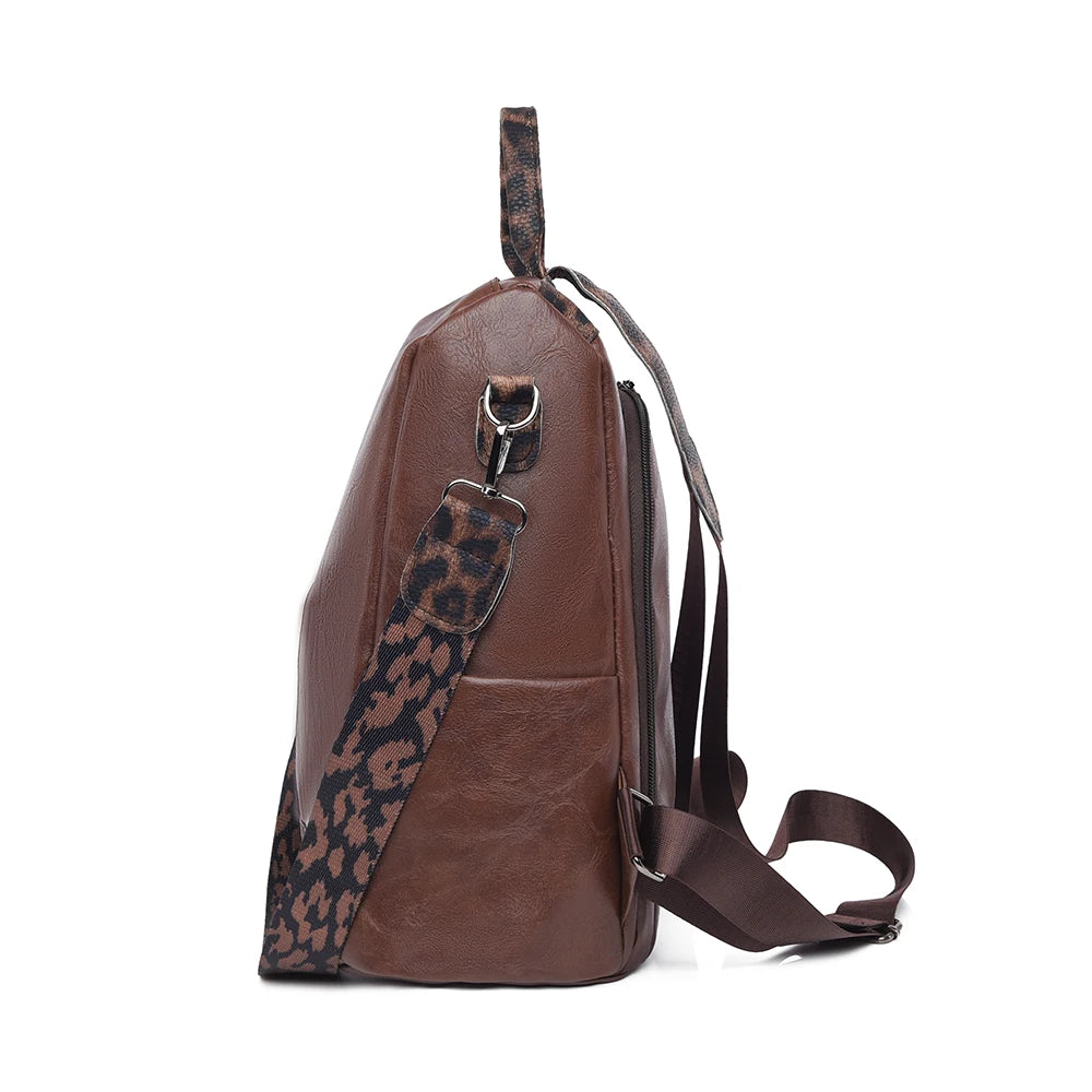 Leopard Backpack Purse
