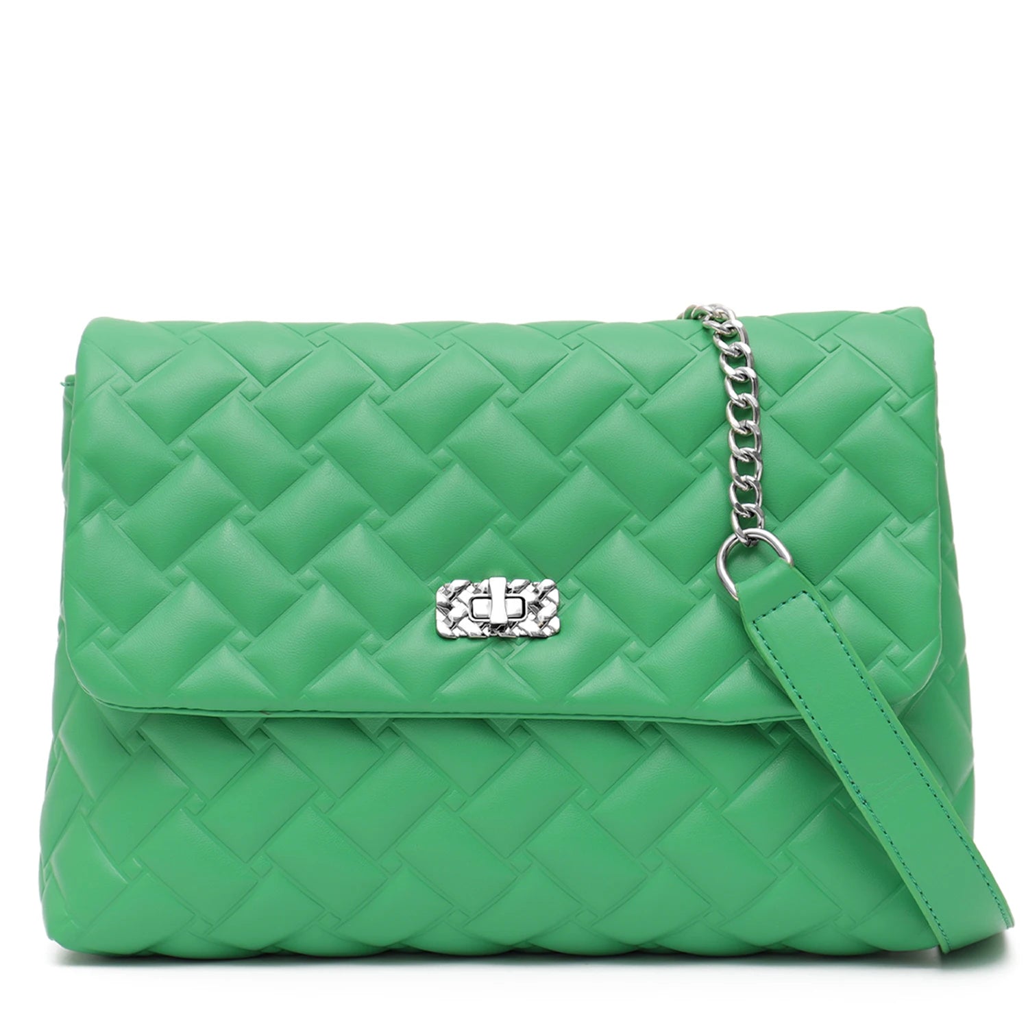 Quilted Purse With Chain The Store Bags GREEN 