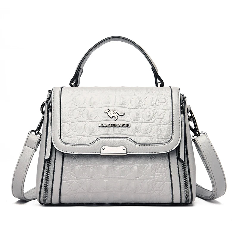 Embossed Crossbody Bag The Store Bags Light Grey 