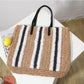 Straw Tote Bag Leather Handles The Store Bags 