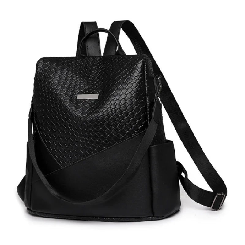 Leather Anti Theft Backpack Women