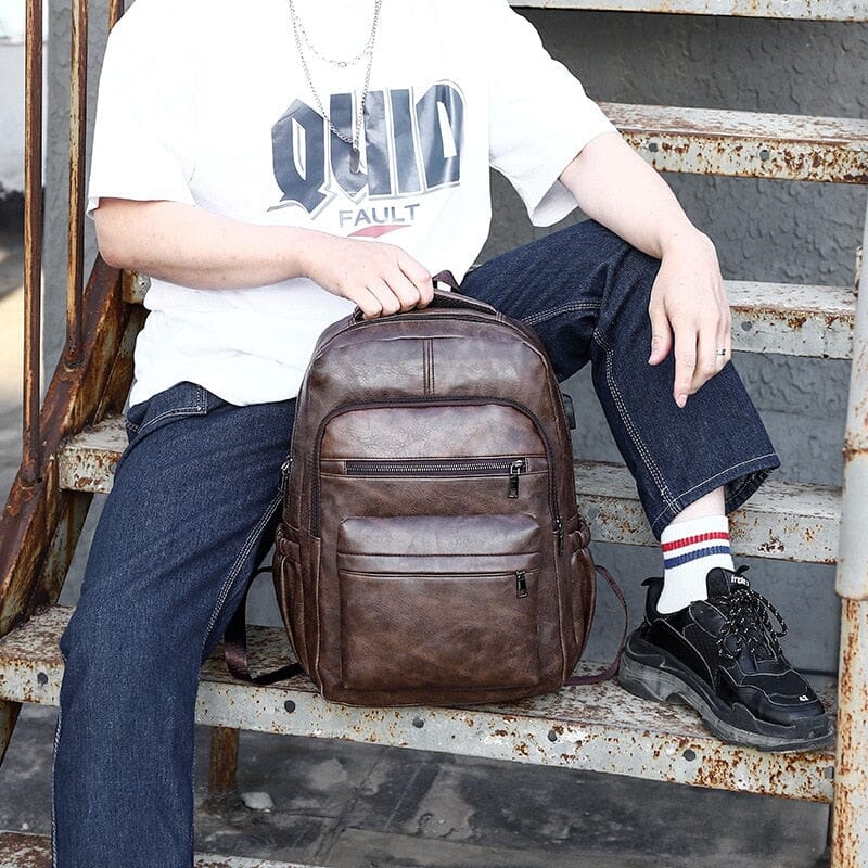 concealed carry backpack leather Leather Concealed Carry Backpack