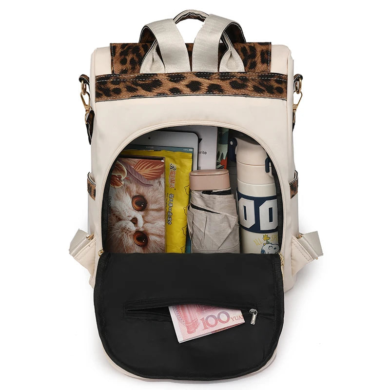 Cheetah Print Backpack Purse