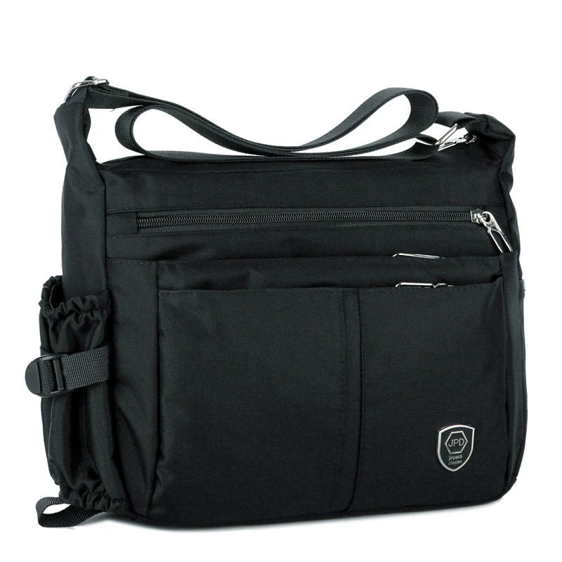 Messenger Bag With Water Bottle Holder The Store Bags BLACK 