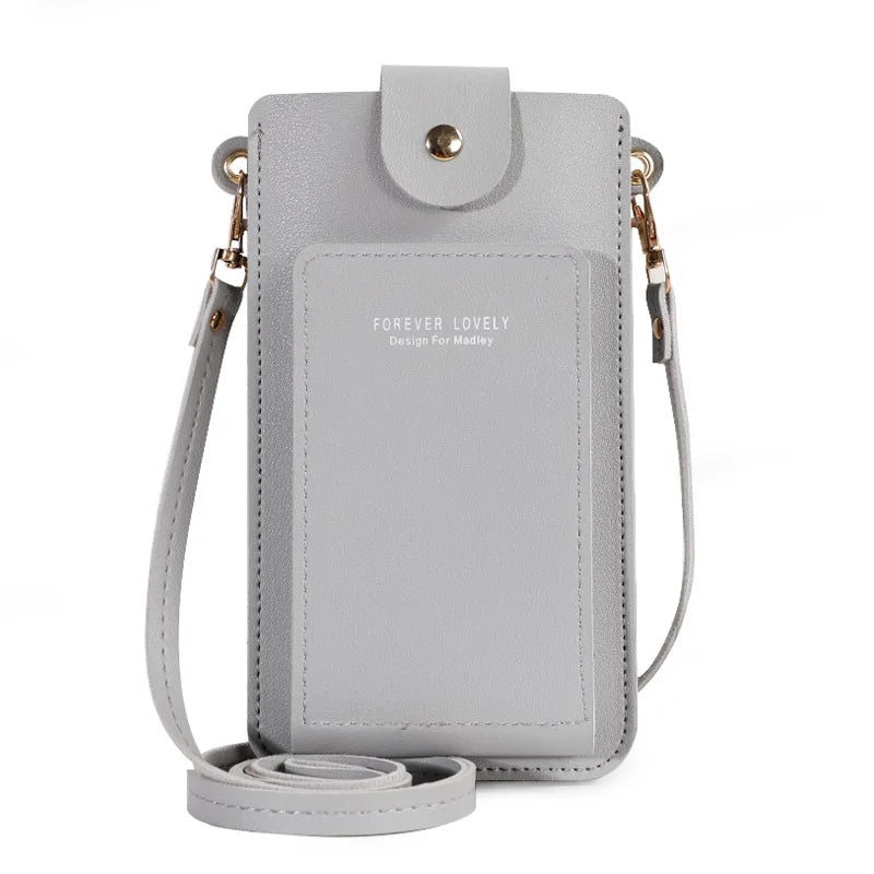 Leather Cellphone Pouch The Store Bags GRAY 