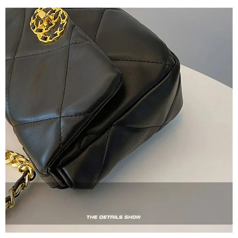 Black Quilted Purse With Gold Chain Strap The Store Bags 