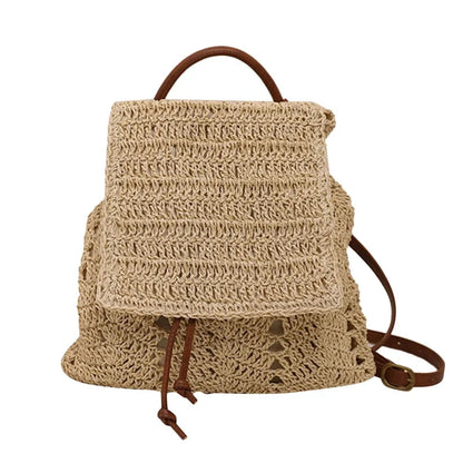 Straw Beach Backpack The Store Bags Beige 