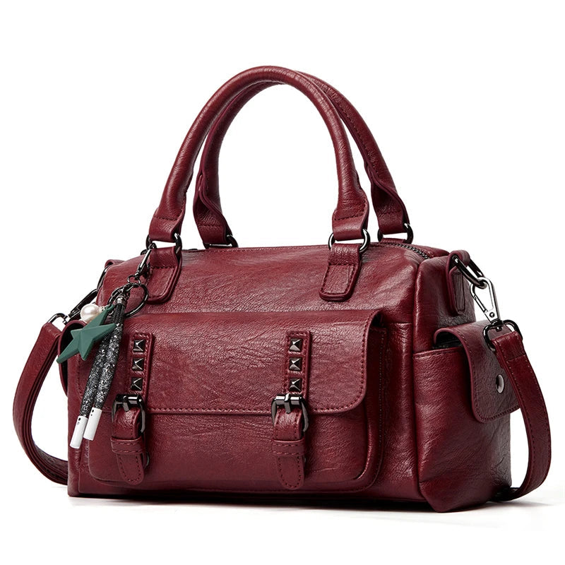 Black Crossbody Bag With Silver Hardware The Store Bags Burgundy 