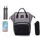 Waterproof Diaper Bag With USB Charger The Store Bags LPB46-heihui(U2g) 